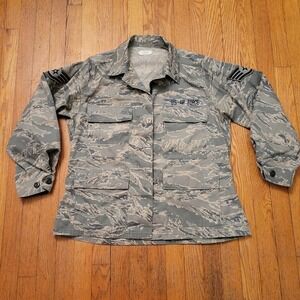 US‎ Air Force 14 S Utility Coat Gray Digital Tiger Stripe Camo Jacket Military